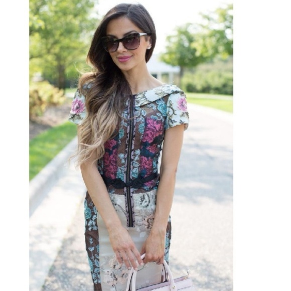 Pieced Brocade Dress Beguile Byron Lars Sz 4 - NWOT - Picture 6 of 13